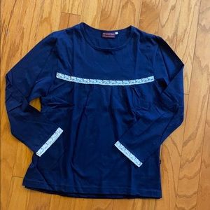 Nursing shirt long sleeve new navy. New.